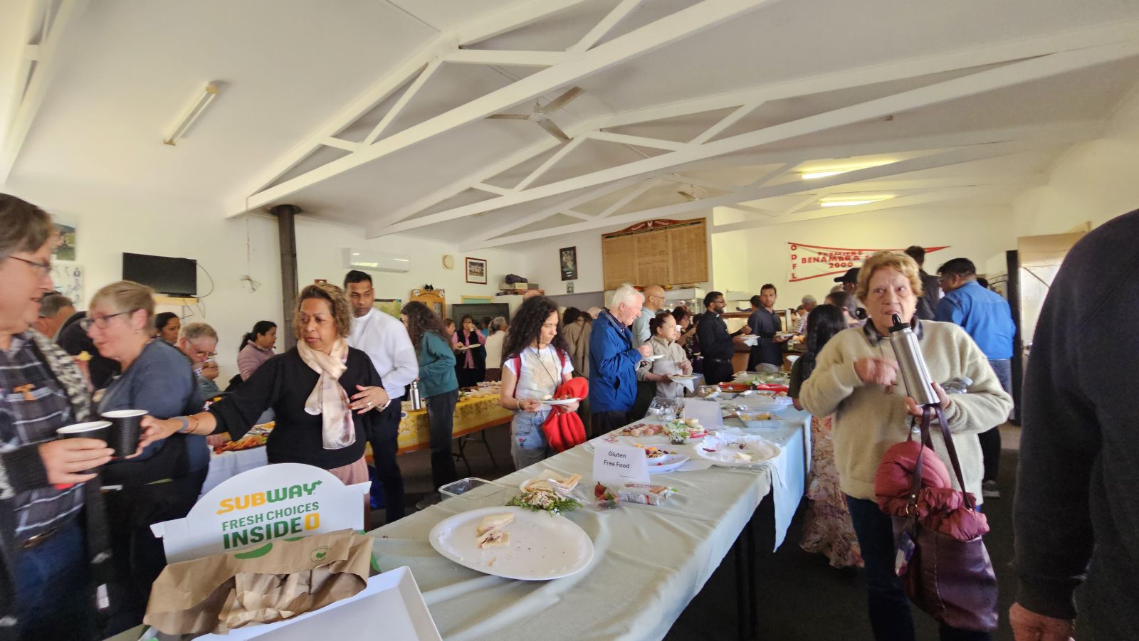 Lunch at the footy club
