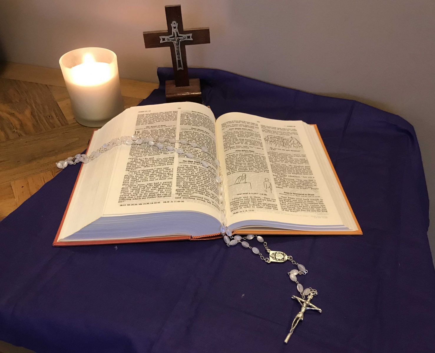 Prayer bible and rosary