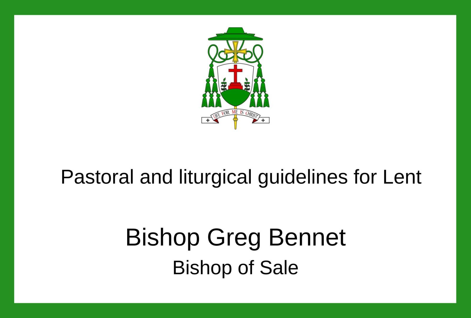 Lenten Guidelines