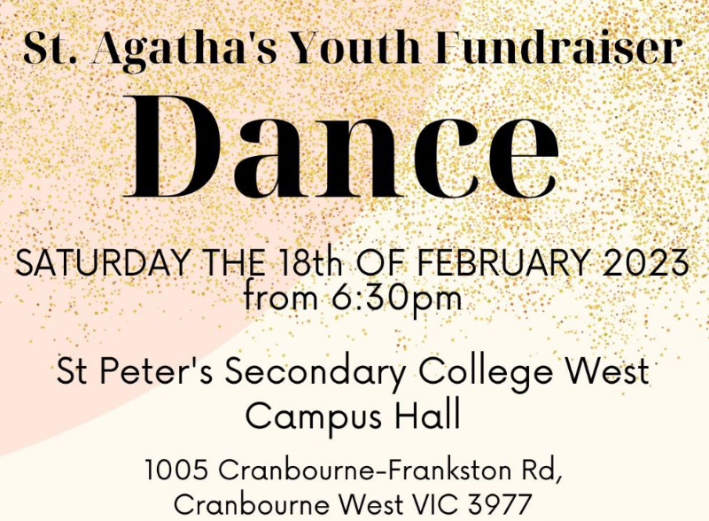 St Agatha's Youth Fundraiser Dance