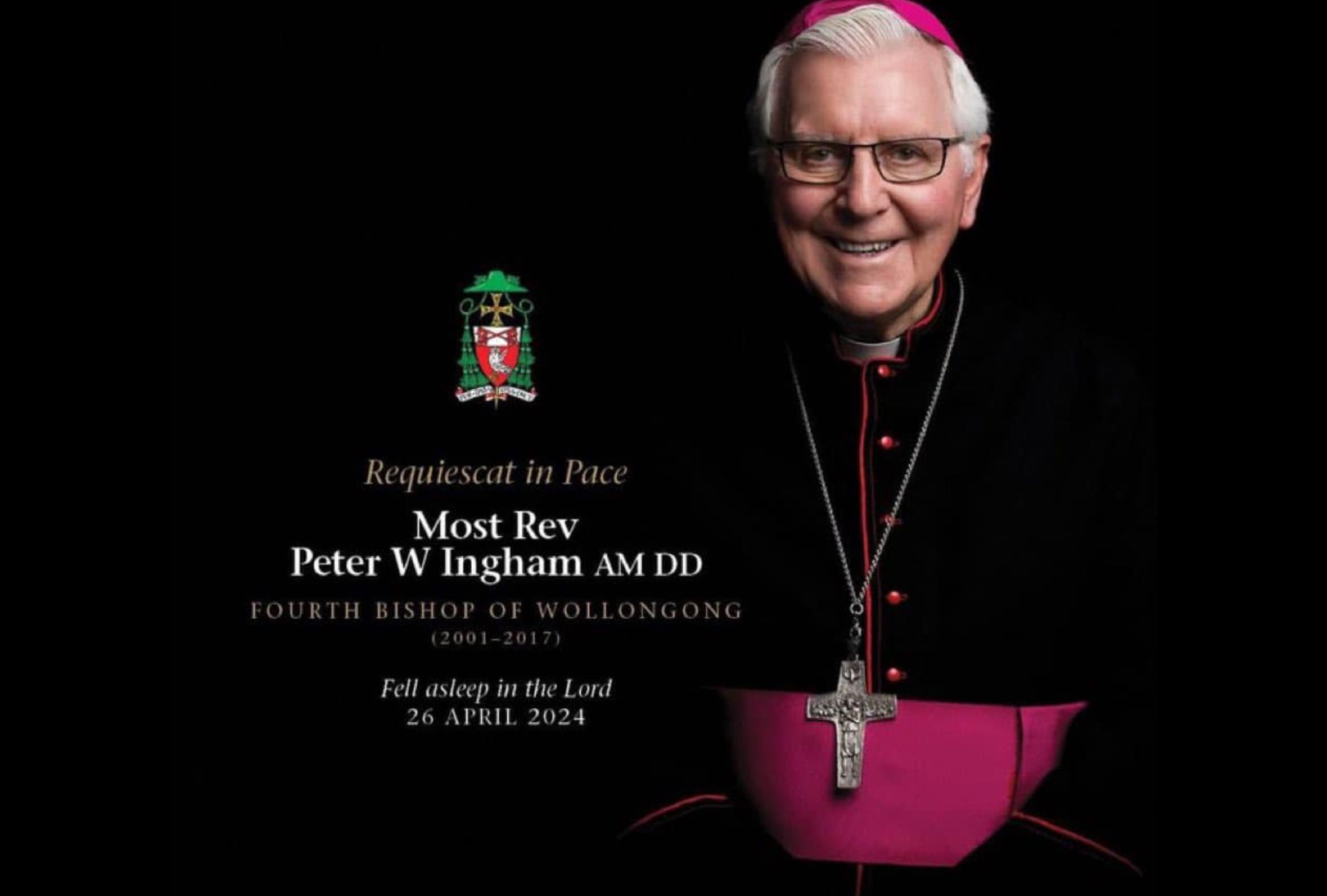 Peter Ingham Death of former Wollongong bishop, Peter Ingham - Catholic Diocese of Sale